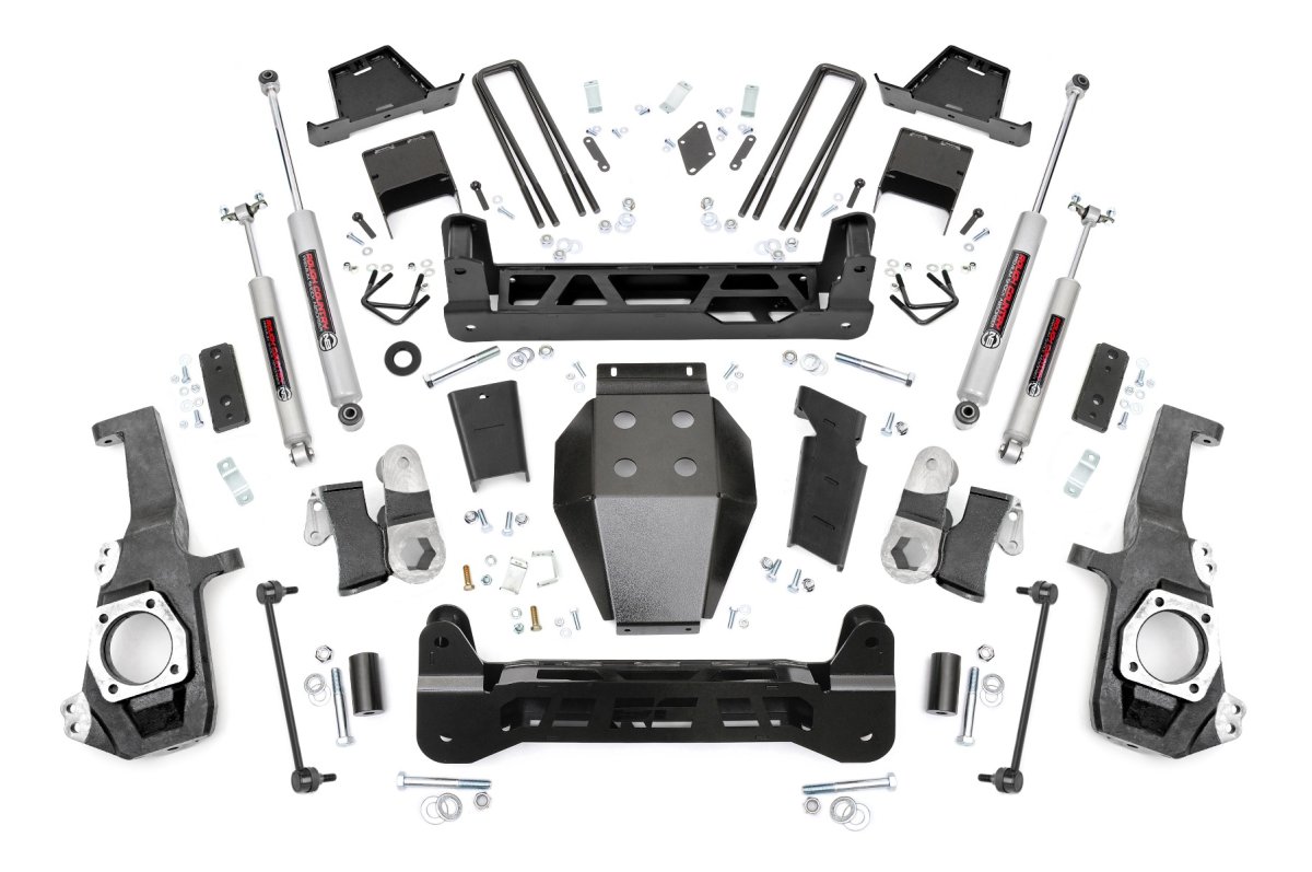 Chevrolet Silverado 2500 HD Suspension Lift Kit - Rough Country - 7-Inch NTD w/ Overloads - '20-'25